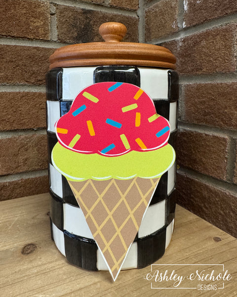Ice Cream Cone - Mini Piece (Magnet/Velcro)