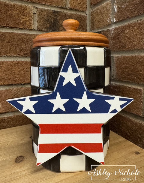 Patriotic Star - Mini Piece (Magnet/Velcro)