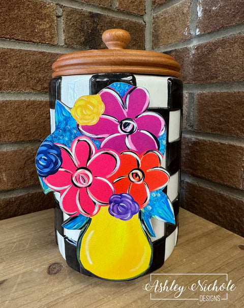 Full Bloom Flower Pot - Mini Piece (Magnet/Velcro)