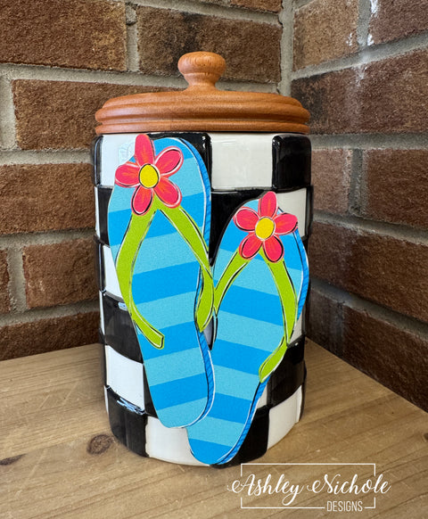 Summer Fun Flip Flops - Mini Piece (Magnet/Velcro)