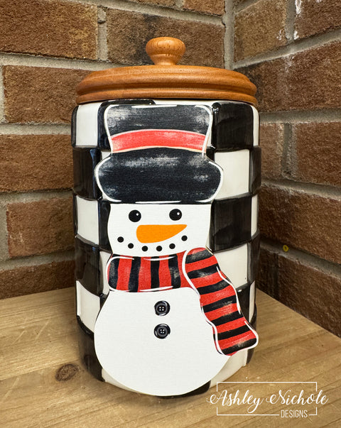 Rustic Snowman - Christmas Mini Piece (Magnet/Velcro)