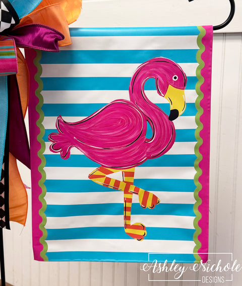 Funky Flamingo - Vinyl Garden Flag