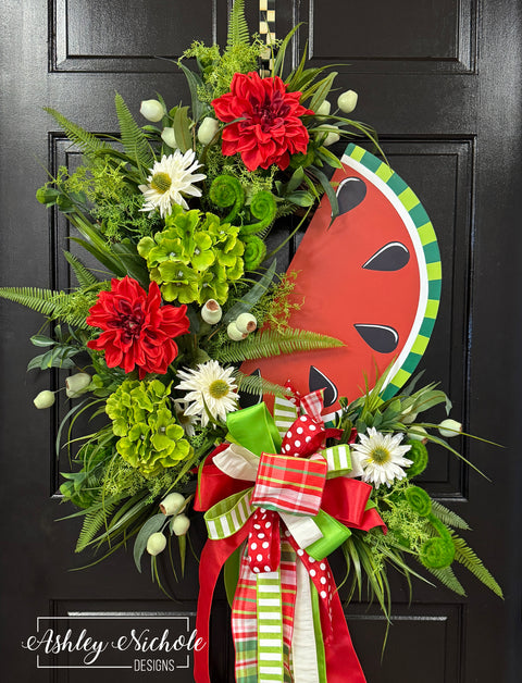 *READY to SHIP* - Sweet Red Watermelon & Floral Wreath