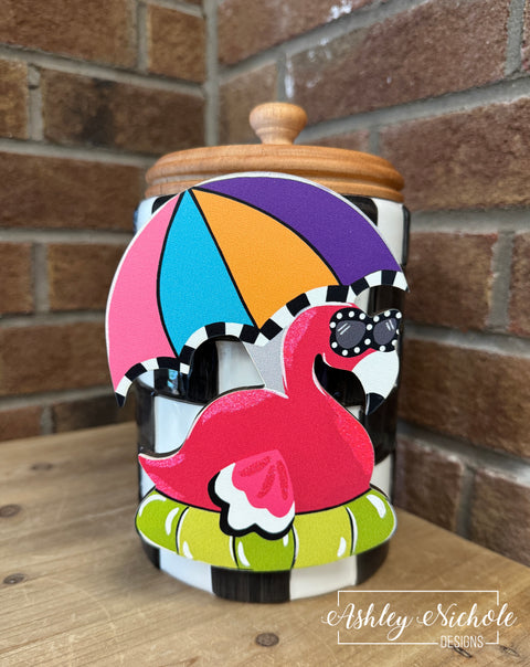 Beach Bound Flamingo - Mini Piece (Magnet/Velcro)