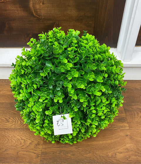 15.5" Artificial Eucalyptus Topiary Ball - UV Protection