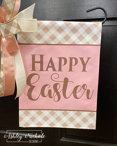 "Happy Easter" Pastel - Vinyl Garden Flag