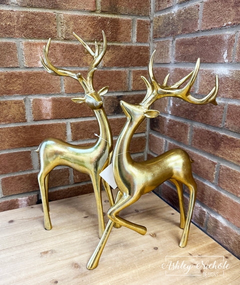 Reindeer - Gold - Set of 2