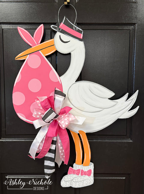 Special Delivery Stork - Girl - Door Hanger