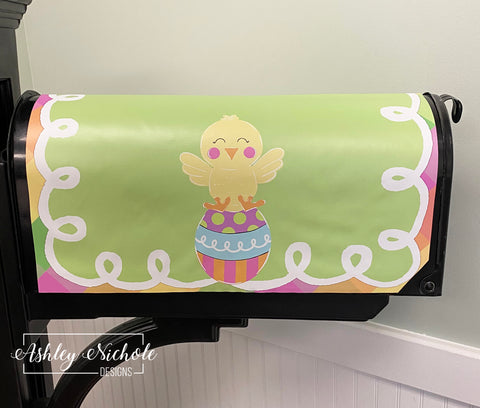 Chick - Cute as a Button - Magnetic Vinyl Mailbox Cover