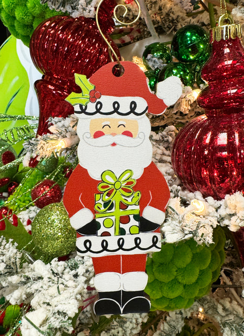Santa Claus - Wooden Christmas Ornament