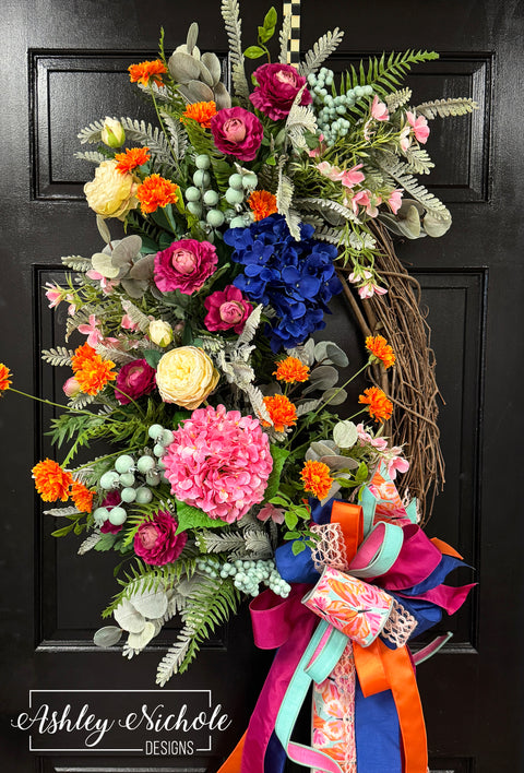 Hydrangea Garden Party Wreath