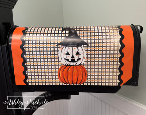 Vintage Jack O' Lantern - Magnetic Vinyl Mailbox Cover