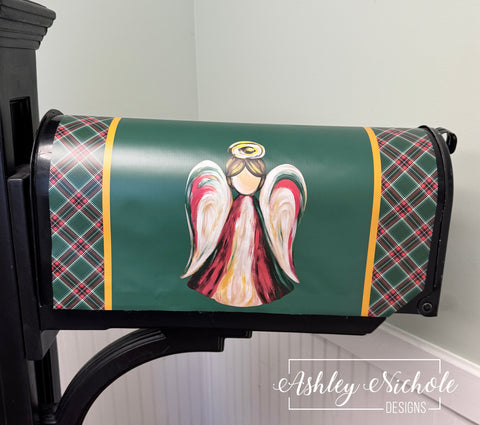 Joyful Christmas Angel - Magnetic Vinyl Mailbox Cover