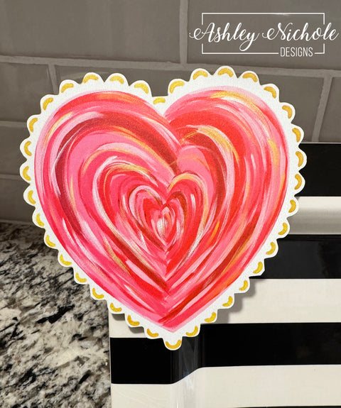 Abstract Lace Heart - Valentines Mini Piece (Magnet/Velcro)