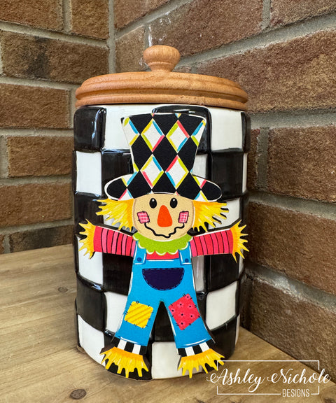 Bright Patchwork Scarecrow - Mini Piece (Magnet/Velcro)