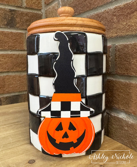 Tall Hat Jack 'O Lantern - Mini Piece (Magnet/Velcro)
