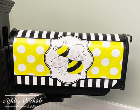 Bumble Bee - Magnetic Vinyl Mailbox Cover