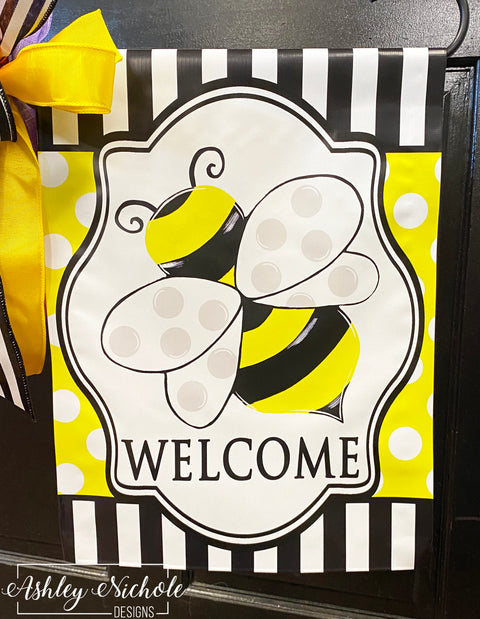 Bumble Bee - Vinyl Garden Flag