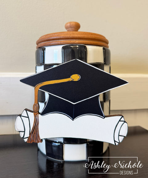 Graduation Cap & Diploma - Mini Piece (Magnet/Velcro)