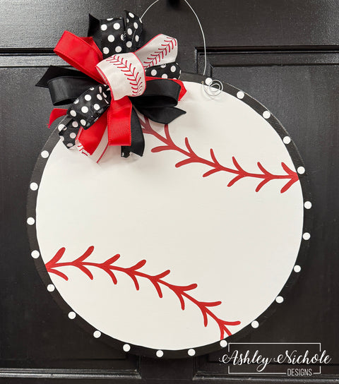 Baseball Door Hanger (Hand-Painted)