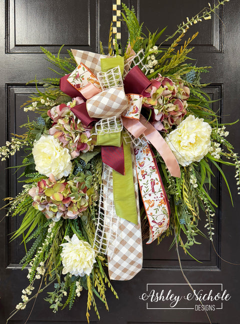 Breath of Fresh Air Hydrangea Wreath