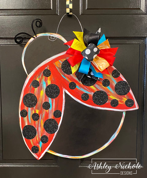Artsy Ladybug Door Hanger
