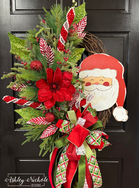 Santa Wreath - Old Time Christmas