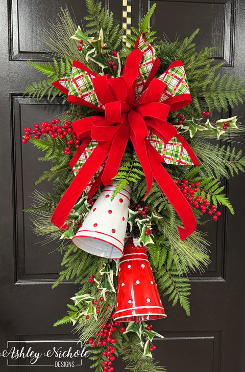 Merry & Bright Bells Swag