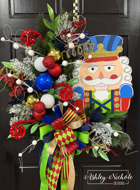 Colorful & Fun Nutcracker Christmas Wreath