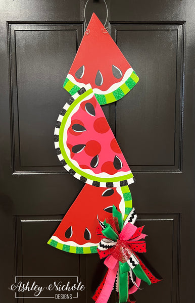 Watermelon Stack - Door Hanger (Hand-Painted)