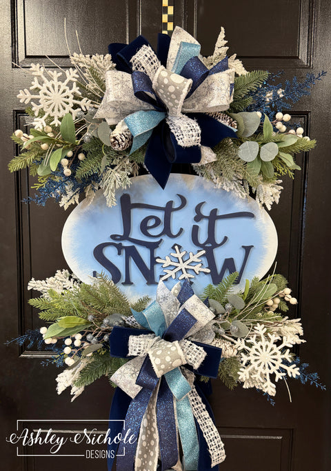 Let It Snow Winter Wreath
