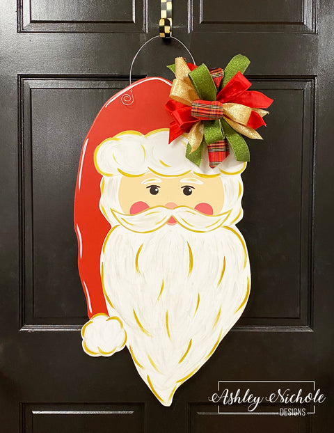 Santa - Vintage & Traditional - Door Hanger - (Hand Painted)
