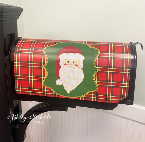 Santa - Vintage & Traditional - Magnetic Vinyl Mailbox Cover