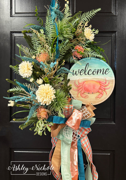 Salt Water Crab Beach Wreath