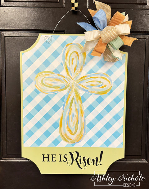 Abstract Cross - Neutrals Plaque - Door Hanger (UV PRINTED Only)