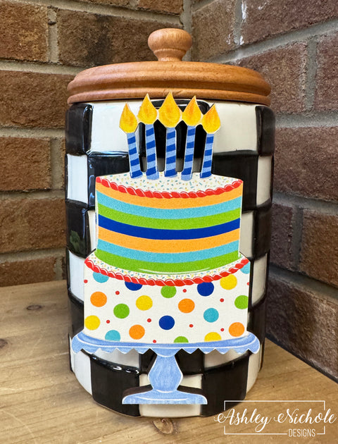 Birthday Celebration Cake - Boy - Mini Piece (Magnet/Velcro)