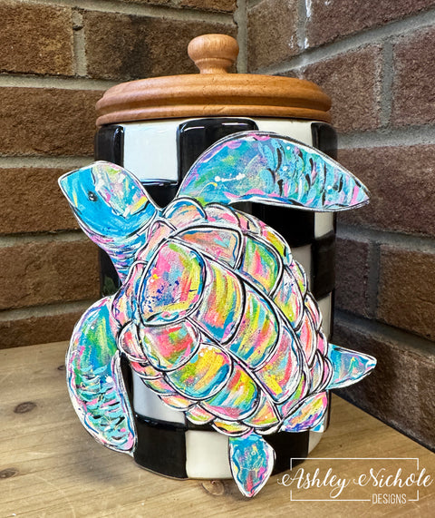 Abstract Sea Turtle - Mini Piece (Magnet/Velcro)