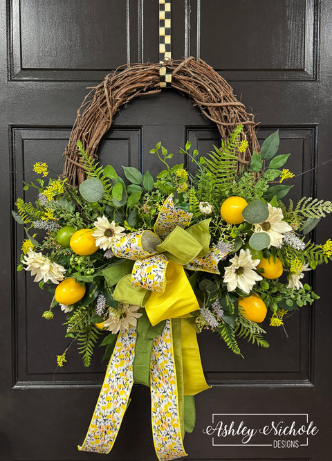 Lemon Drops and Lavender Wreath