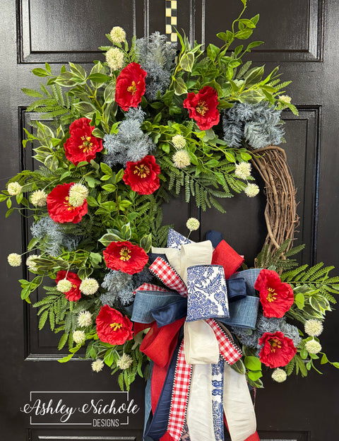 Poppy Patriotic Wreath
