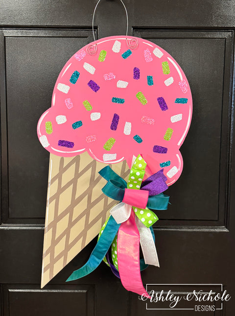 Ice Cream Cone Door Hanger - Summer Fun