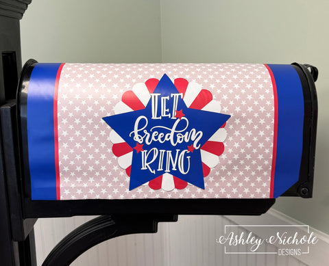 Let Freedom Ring - Magnetic Vinyl Mailbox Cover