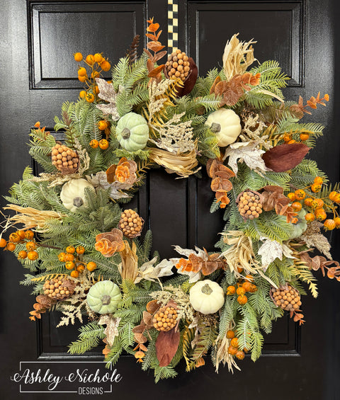 Light & Airy Round Fall Wreath