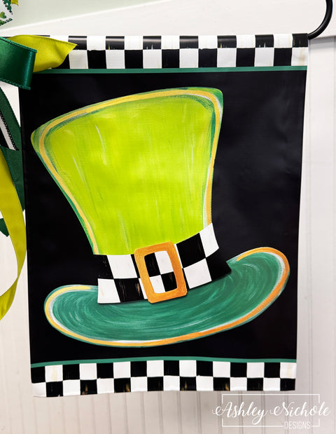 Luck of the Irish - St. Patrick's HAT - Vinyl Garden Flag