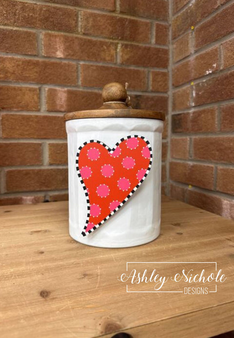 Funky Valentine Heart - Valentine Mini Piece (Magnet/Velcro)