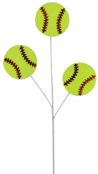 24" Glitter Softball Pick x 3