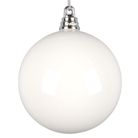 3" High Gloss Ball Ornament - White