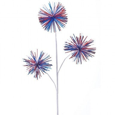 28" Americana Starburst Stem x3 - Red/White/Blue