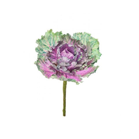 7" Ruffle Kale Pick - Plum/Green