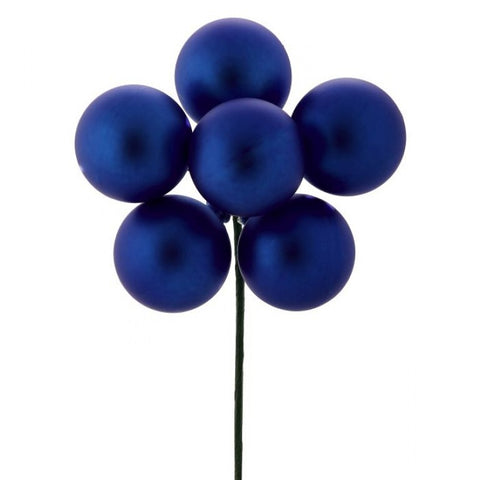 40mm Matte Stem Ball x6 - Royal Blue