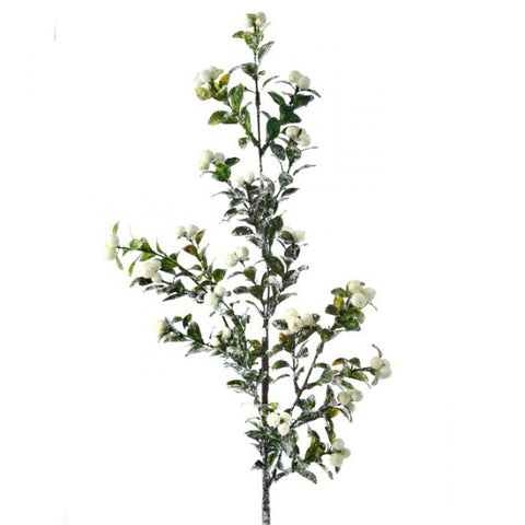 30" Snowberry Spray - Frosted White